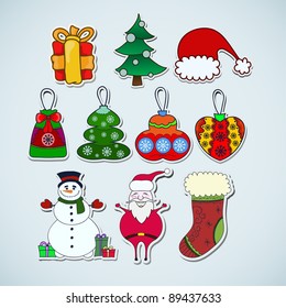 Christmas icon stickers