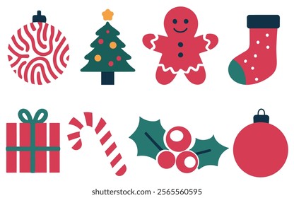 Christmas icon. Christmas themed vector 
