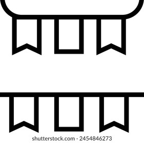 christmas icon. Thin linear style design isolated on white background