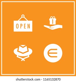 christmas icon. This set with open, is an element of, hand holding a gift and hat vector icons for mobile and web