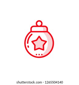 Christmas icon. Christmas tree decoration icon.