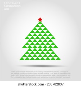 Christmas icon tree. Vector EPS 10 illustration.