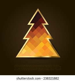 Christmas icon tree. Vector EPS 10 illustration.