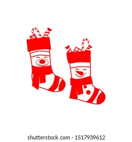 christmas icon trendy flat design