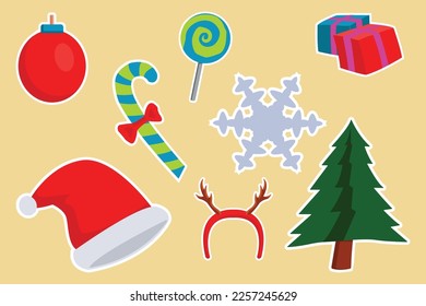 christmas icon. various kinds of things that are often there at Christmas