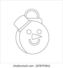 línea de ilustración vectorial de icono de navidad