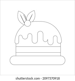 christmas icon vector illustration line