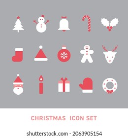 Christmas icon vector illustration set