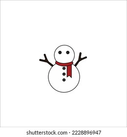 Christmas Icon Vector Line Flats
