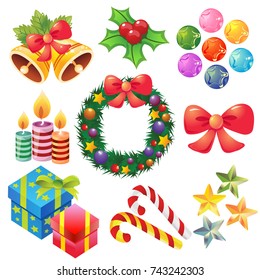 christmas icon vector set