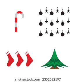 christmas icon vector template illustration logo design