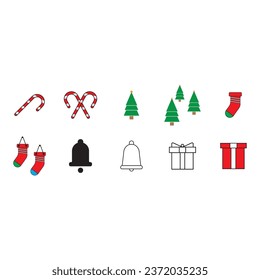 christmas icon vector template illustration logo design