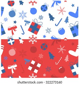 Christmas iconic set blue and red