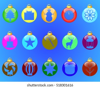 Christmas icons of the balls