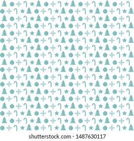 Christmas icons blue vector background 