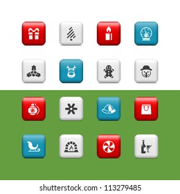 Christmas icons. Buttons