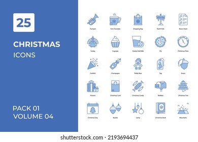Christmas icons collection. Set contains such Icons as banners, bow, candy, celebration, Christmas, and more 
