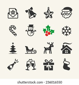 Christmas Icons Collection. Vector