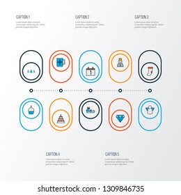 Christmas icons colored line set with christmas, forest, cupcake and other halo elements. Isolated vector illustration christmas icons.