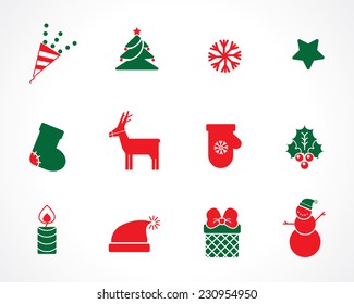 Christmas icons for decorations