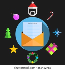 Christmas icons, elements and illustrations. Festive symbols