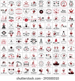 Christmas Icons And Elements Set - Isolated On White Background - Vector Illustration, Graphic Design Editable For Your Design 