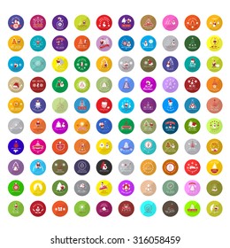 Christmas Icons And Elements Set - Isolated On White Background - Vector Illustration, Graphic Design Editable For Your Design