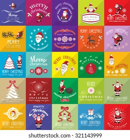 Christmas Icons And Elements Set - Isolated On Background - Vector Illustration, Graphic Design Editable For Your Design