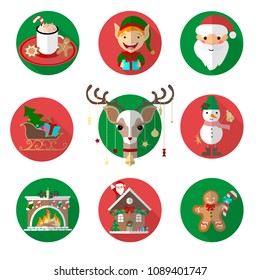 Christmas Icons And Elements Set Vector Illustration, Graphic Design. For Web, Websites, Print, Presentation Templates, Mobile Applications And Promotional Materials