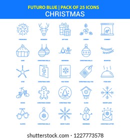 Christmas Icons - Futuro Blue 25 Icon pack