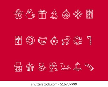 Christmas icons for games, web sites and other. Icon. Christmas