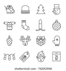 Christmas icons - Gifts, discounts and decoration