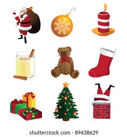 Christmas Icons Grouped for easy editing. EPS 8 vector with no open shapes or strokes.