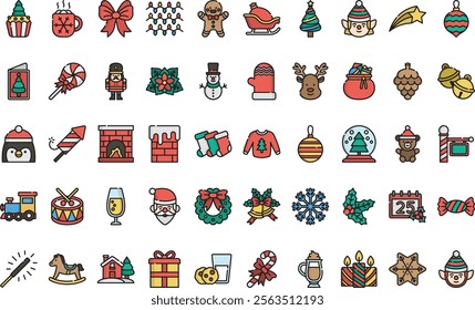 Christmas icons High-Quality Vector Icons Collection with Editable Stroke. Ideal for Professional and Creative Projects.