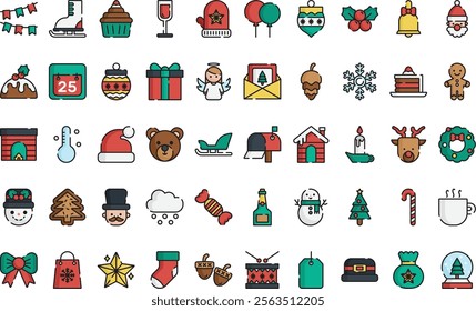 Christmas icons High-Quality Vector Icons Collection with Editable Stroke. Ideal for Professional and Creative Projects.