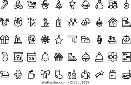 Christmas icons High-Quality Vector Icons Collection with Editable Stroke. Ideal for Professional and Creative Projects.