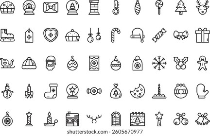 Christmas icons High-Quality Vector Icons Collection with Editable Stroke. Ideal for Professional and Creative Projects