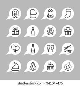 Christmas icons / Holiday icons / Christmas attribute icons 