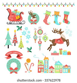 Christmas Icons, Illustrations, and Elements