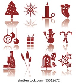 Christmas icons, isolated