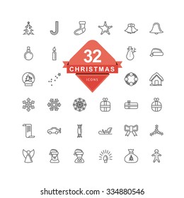 Christmas Icons ( Line Icons )