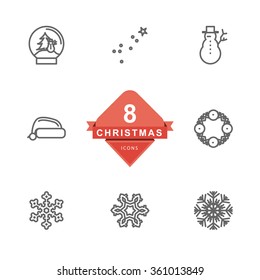 Christmas Icons ( Line Icons )