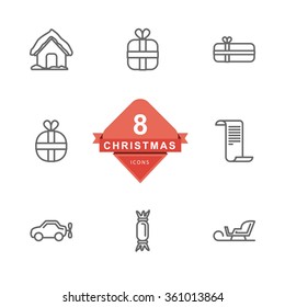 Christmas Icons ( Line Icons )