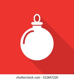 Christmas icons with long shadow.