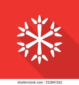 Christmas icons with long shadow.