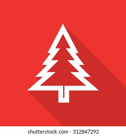 Christmas icons with long shadow.