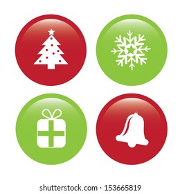 christmas icons over white  background vector illustration