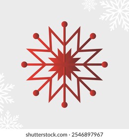 Christmas icons of red color