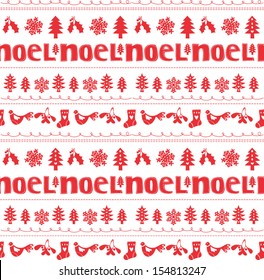Christmas icons seamless background