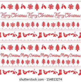 Christmas icons seamless background